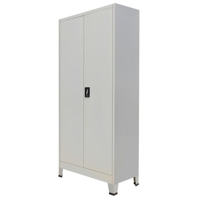 Dealsmate  Office Cabinet with 2 Doors Steel 90x40x180 cm Grey
