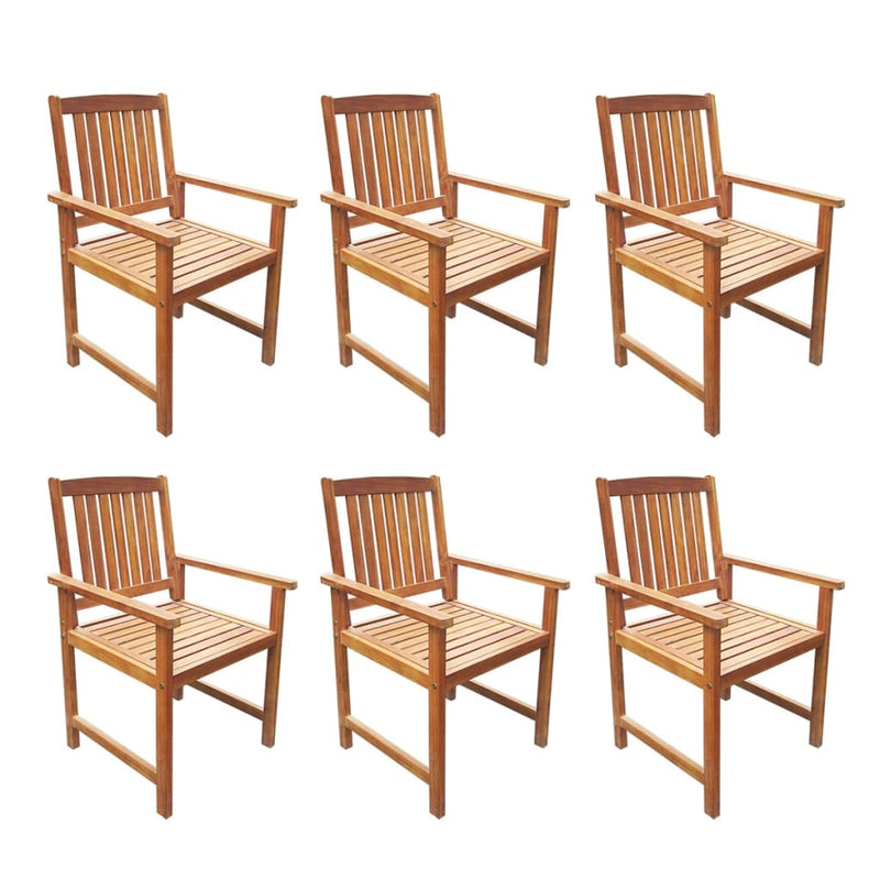 Dealsmate  7 Piece Outdoor Dining Set Solid Acacia Wood