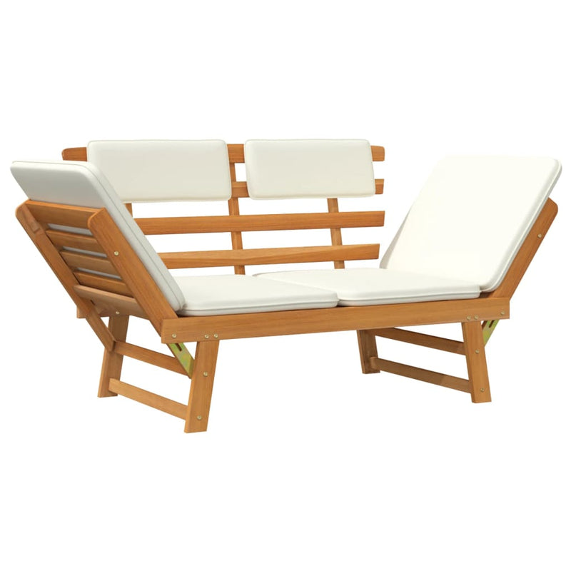 Dealsmate  Garden Bench with Cushions 2-in-1 190 cm Solid Acacia Wood