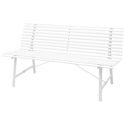 Dealsmate  Garden Bench 150 cm Steel White