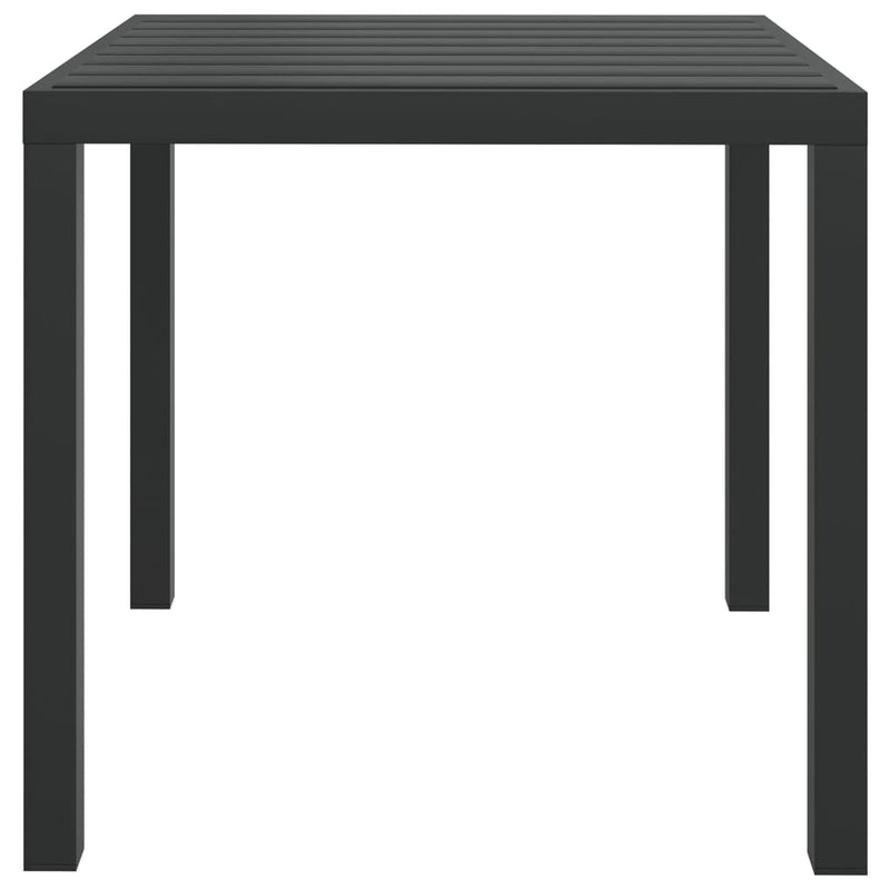 Dealsmate  Garden Table Black 80x80x74 cm Aluminium and WPC