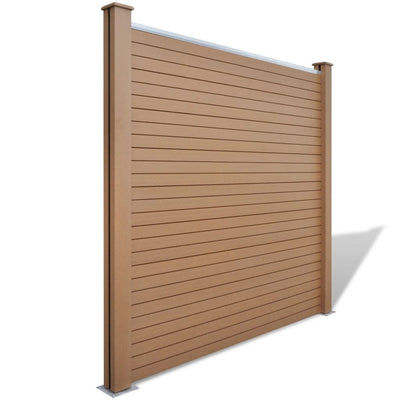 Dealsmate  Fence Panel with 2 Posts WPC 185x185 cm Brown