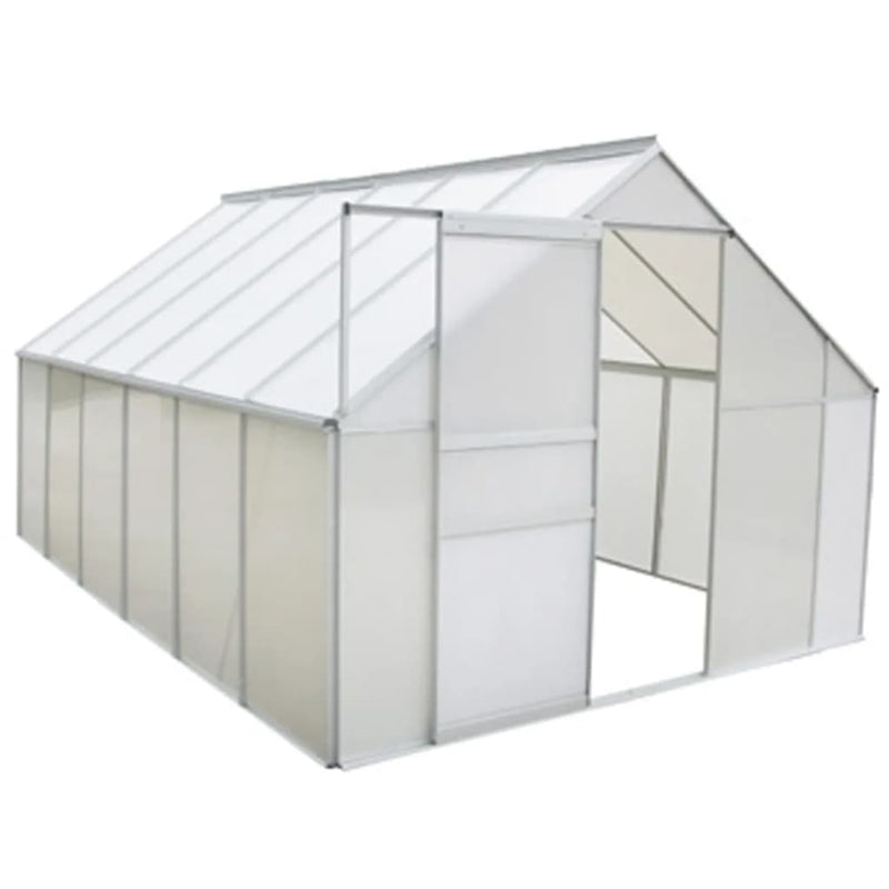 Dealsmate  Greenhouse Polycarbonate and Aluminium 371x250x195 cm