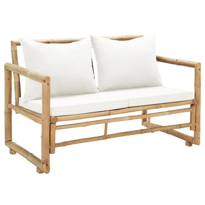 Dealsmate  2 Seater Garden Sofa with Cushions Bamboo