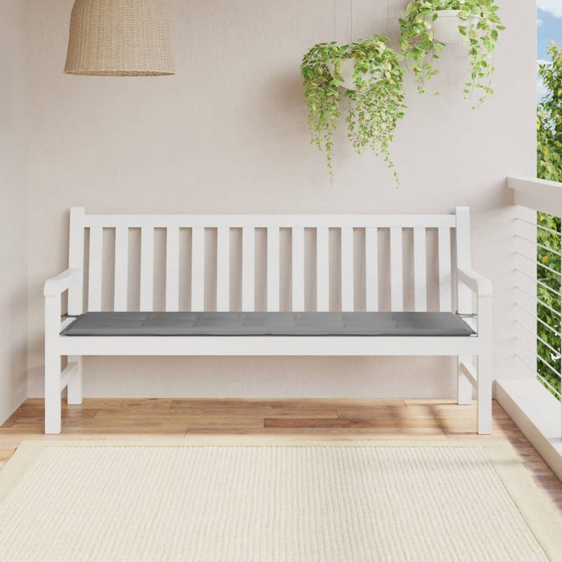 Dealsmate  Garden Bench Cushion Grey 180x50x3 cm Oxford Fabric