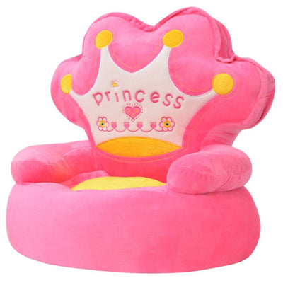 Dealsmate  Plush Children's Chair Princess Pink