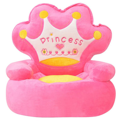 Dealsmate  Plush Children's Chair Princess Pink