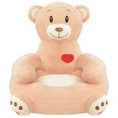 Dealsmate  Plush Children's Chair Bear Brown
