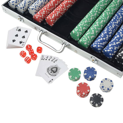 Dealsmate  Poker Set with 1000 Chips Aluminium