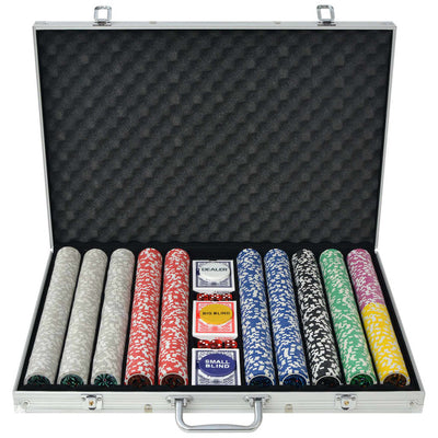 Dealsmate  Poker Set with 1000 Laser Chips Aluminium