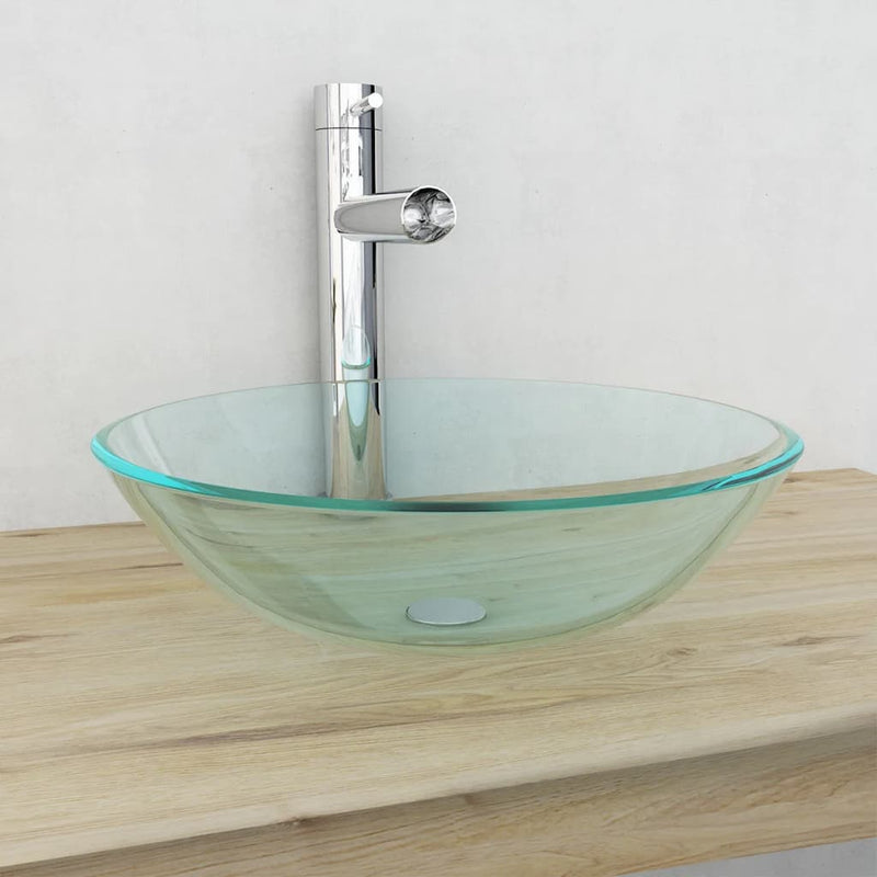 Dealsmate  Basin Tempered Glass 42 cm Transparent