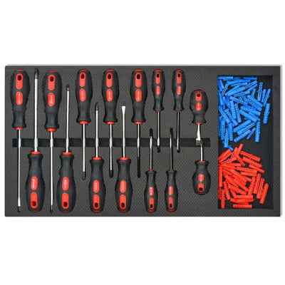 Dealsmate  Workshop Tool Trolley with 1125 Tools Steel Red