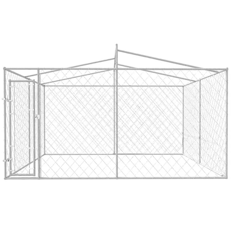 Dealsmate  Outdoor Dog Kennel with Roof 4x4x2.4 m