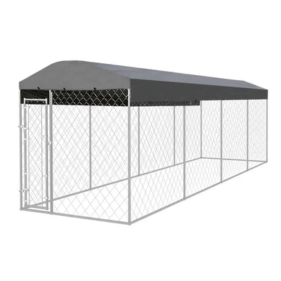 Dealsmate  Outdoor Dog Kennel with Roof 8x2x2.4 m