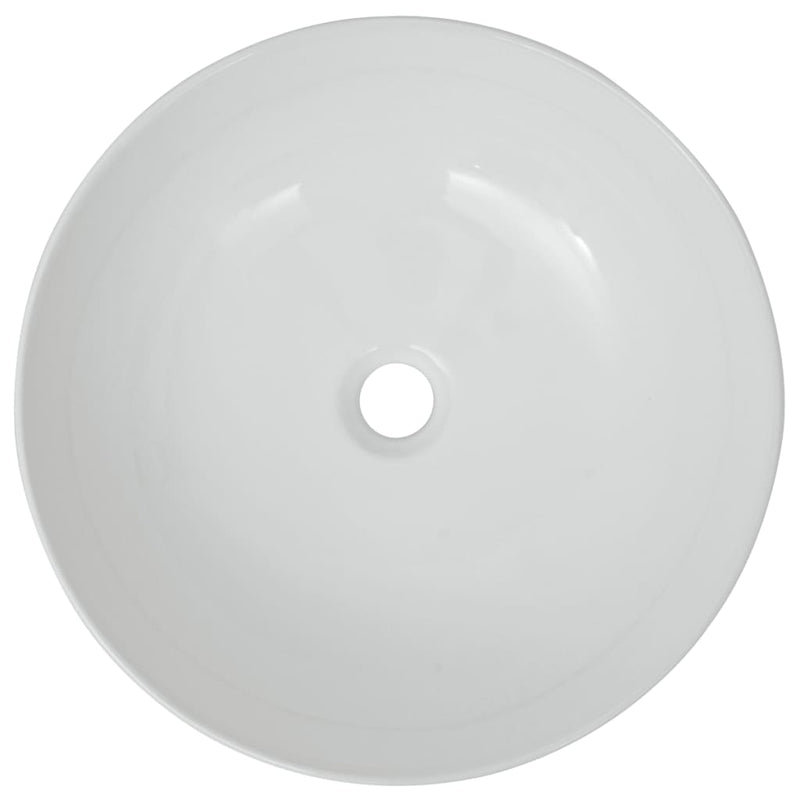 Dealsmate  Basin Round Ceramic White 41.5x13.5 cm