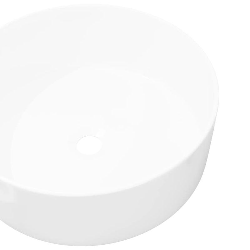Dealsmate  Basin Round Ceramic White 40x15 cm
