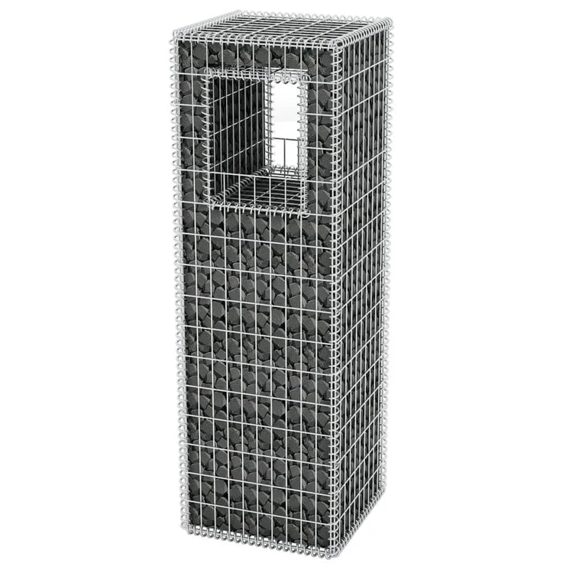 Dealsmate  Gabion Basket Post/Planter Steel 50x50x160 cm