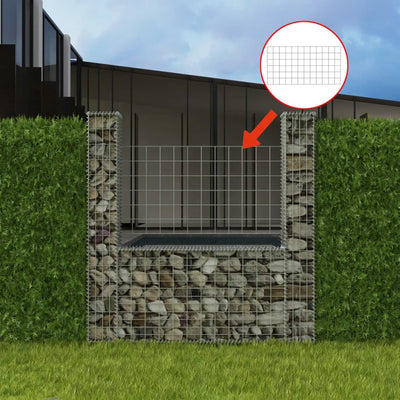 Dealsmate  Gabion Basket U-Shape Galvanised Steel 160x20x150 cm