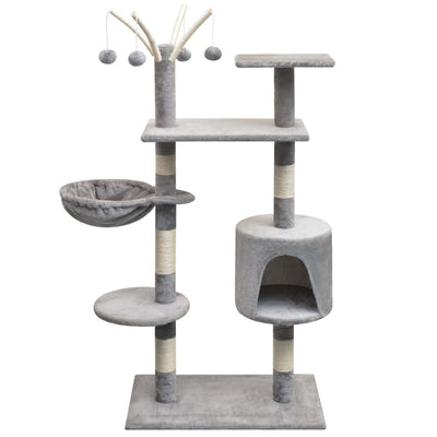 Dealsmate  Cat Tree with Sisal Scratching Posts 125 cm Grey