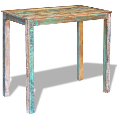 Dealsmate  Bar Table Solid Reclaimed Wood 115x60x107 cm