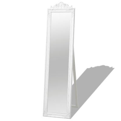 Dealsmate  Free-Standing Mirror Baroque Style 160x40 cm White