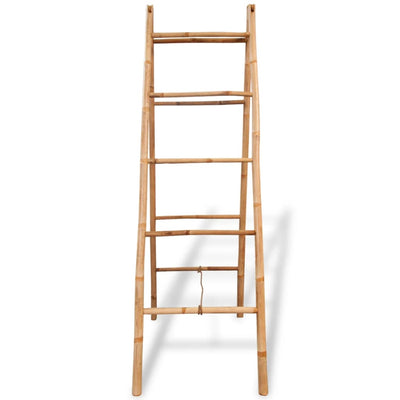 Dealsmate  Double Towel Ladder with 5 Rungs Bamboo 50x160 cm