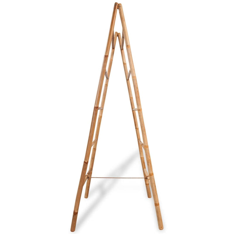 Dealsmate  Double Towel Ladder with 5 Rungs Bamboo 50x160 cm