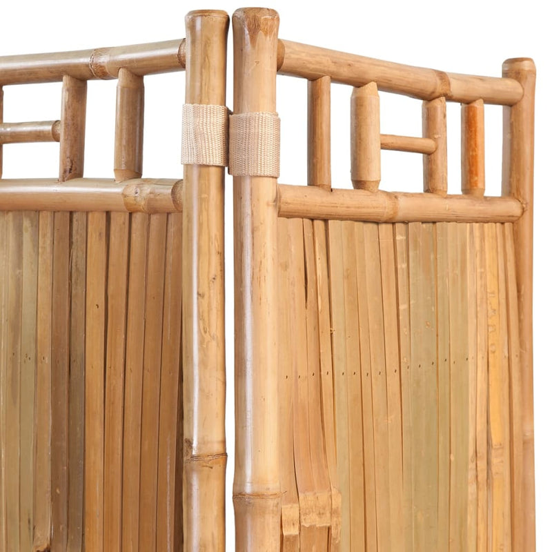 Dealsmate  5-Panel Room Divider Bamboo 200x160 cm