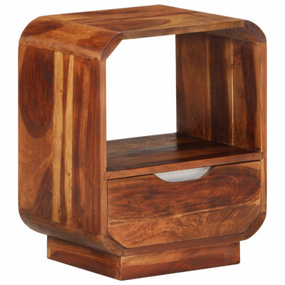 Dealsmate  Nightstand with Drawer Solid Sheesham Wood 40x30x50 cm