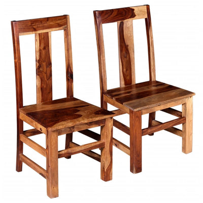 Dealsmate  Dining Chairs 2 pcs Solid Sheesham Wood