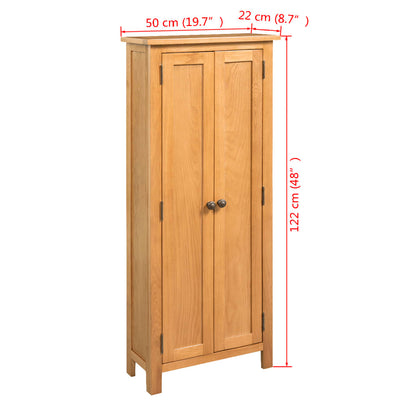 Dealsmate  Storage Cabinet 50x22x122 cm Solid Oak Wood