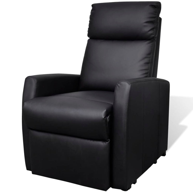 Dealsmate  TV Recliner Chair Black Faux Leather