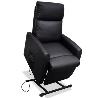 Dealsmate  TV Recliner Chair Black Faux Leather