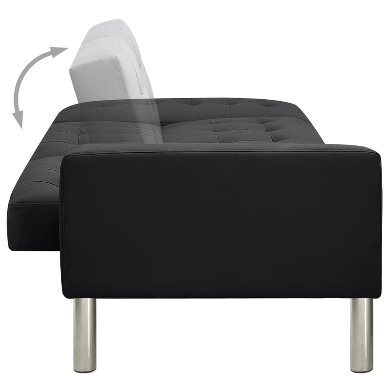 Dealsmate  Sofa Bed Artificial Leather Black