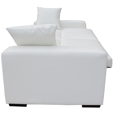 Dealsmate  Sofa Bed White Artificial Leather