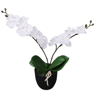 Dealsmate  Artificial Orchid Plant with Pot 30 cm White
