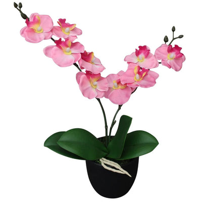 Dealsmate  Artificial Orchid Plant with Pot 30 cm Pink