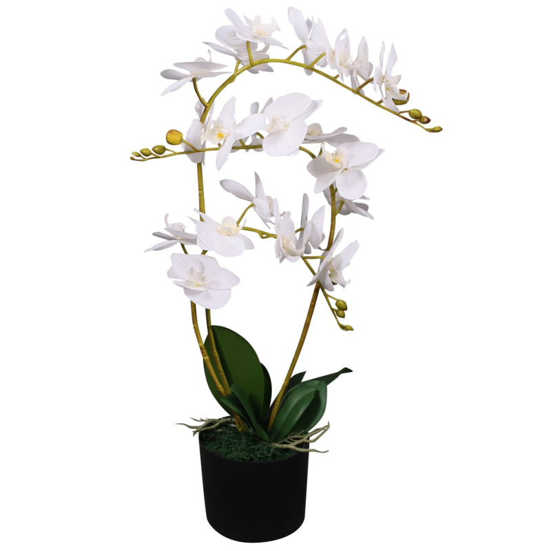 Dealsmate  Artificial Orchid Plant with Pot 65 cm White