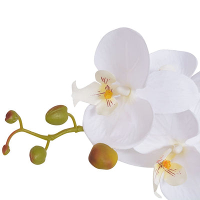 Dealsmate  Artificial Orchid Plant with Pot 65 cm White