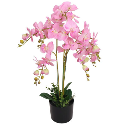 Dealsmate  Artificial Orchid Plant with Pot 75 cm Pink