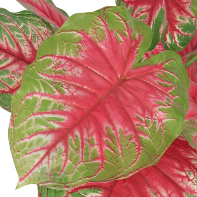Dealsmate  Artificial Caladium Plant with Pot 70 cm Green and Red