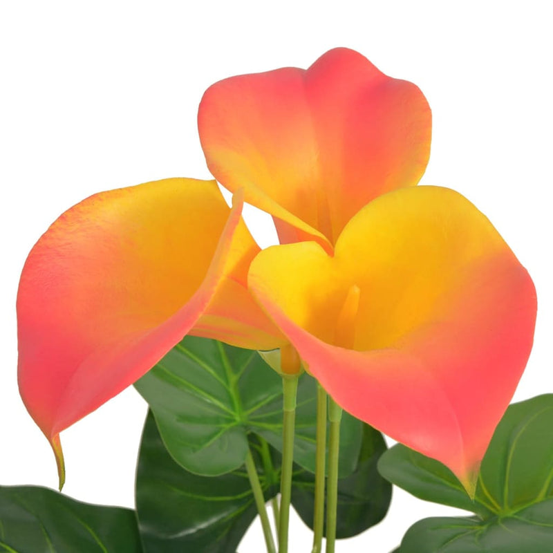 Dealsmate  Artificial Calla Lily Plant with Pot 45 cm Red and Yellow