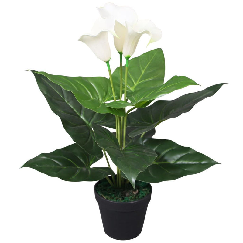 Dealsmate  Artificial Calla Lily Plant with Pot 45 cm White