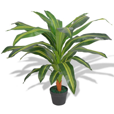 Dealsmate  Artificial Dracaena Plant with Pot 90 cm Green
