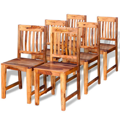 Dealsmate  Dining Chairs 6 pcs Solid Sheesham Wood
