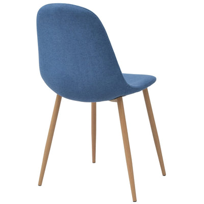 Dealsmate  Dining Chairs 6 pcs Blue Fabric