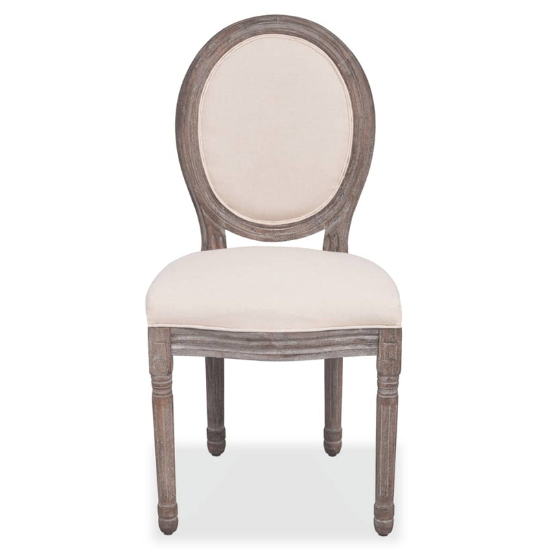 Dealsmate  Dining Chairs 6 pcs Cream Fabric