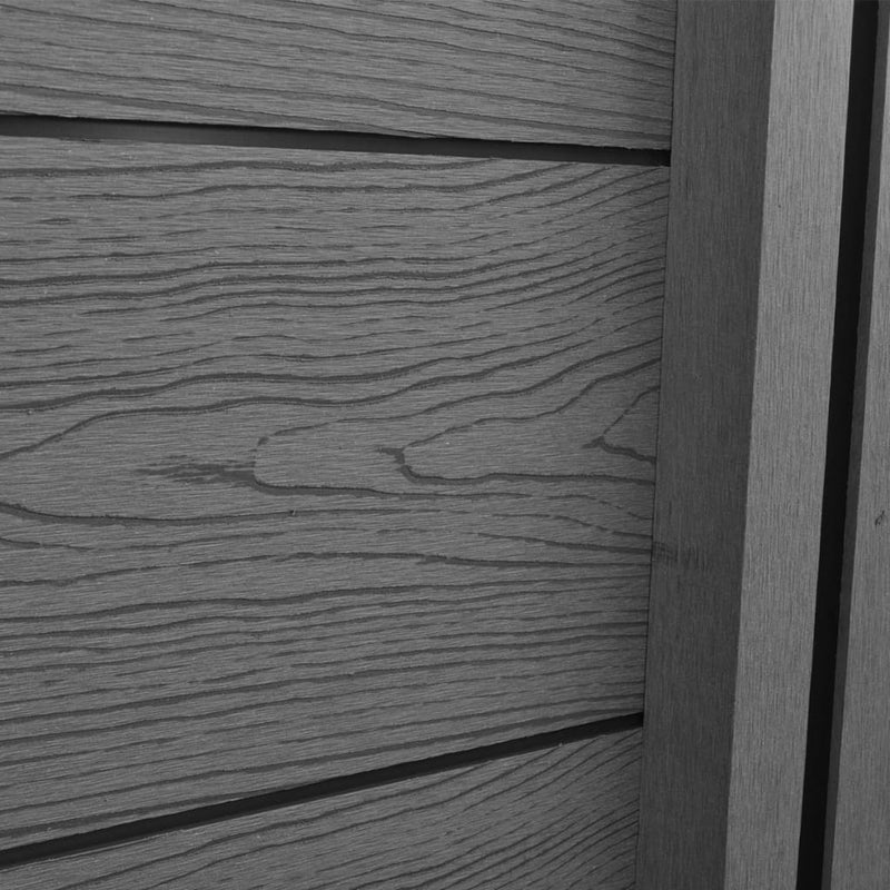 Dealsmate  Garden Fence Panels 2 pcs WPC 361 cm Grey
