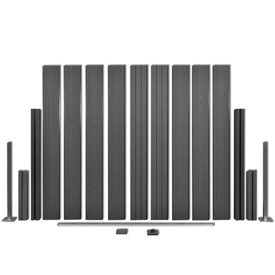 Dealsmate  Garden Fence Panels 2 pcs WPC 361 cm Grey