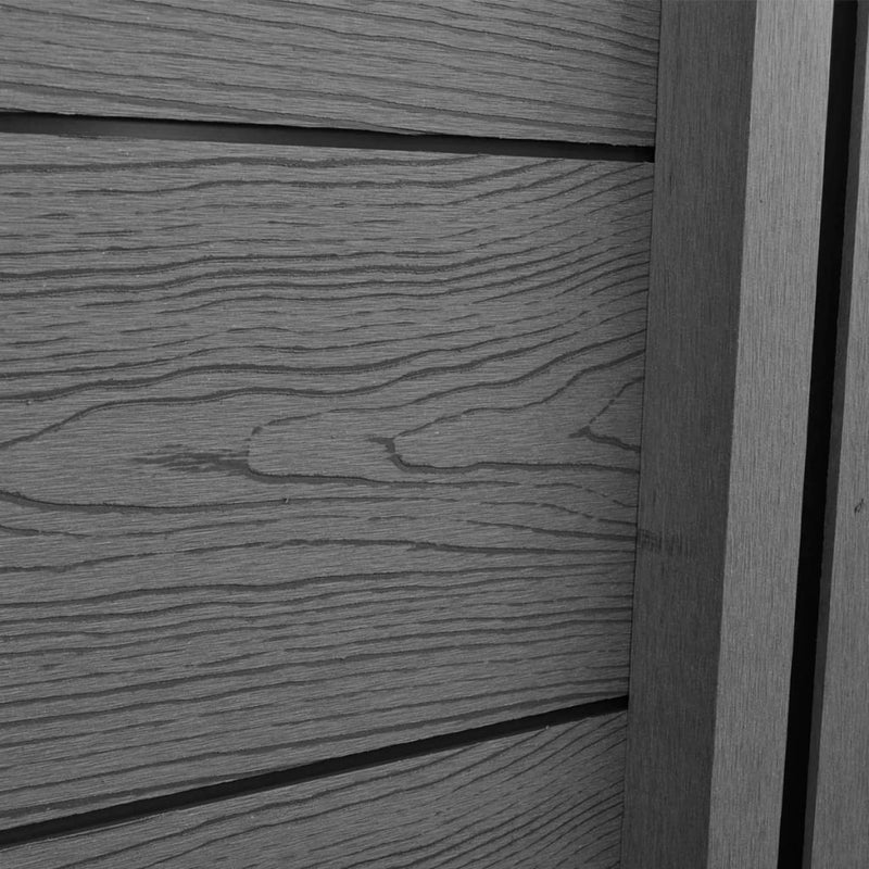 Dealsmate  Garden Fence Panels 4 pcs WPC 715 cm Grey